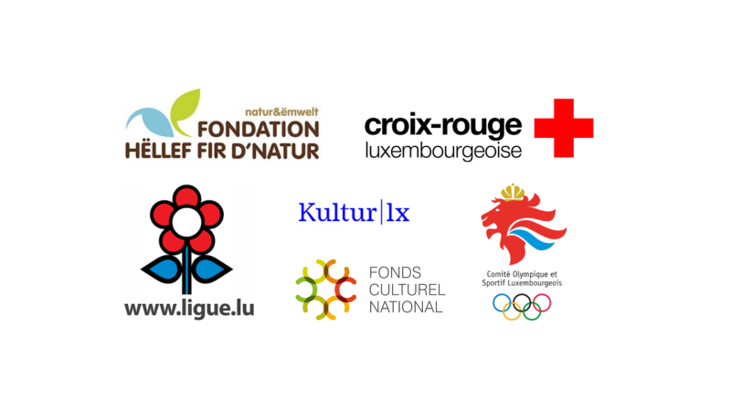 Collage des logos des bénéficiaires récurrents de l'Œuvre Nationale