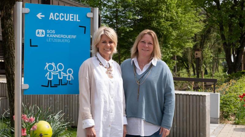 Portraits de Cynthia Conzemius et Alexandra Helminger de la Fondation Lëtzebuerger Kannerduerf 