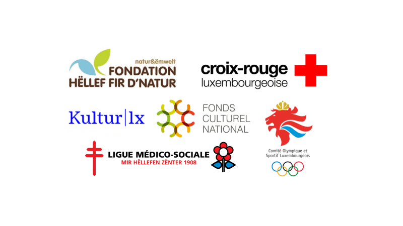Collage des logos des bénéficiaires récurrents de l'Œuvre Nationale